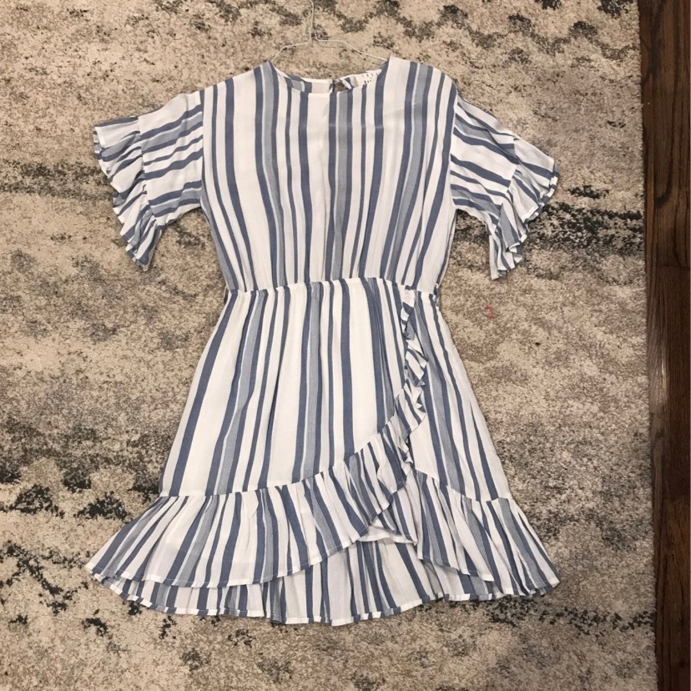Lost & Wander Blue and White Striped Dress M